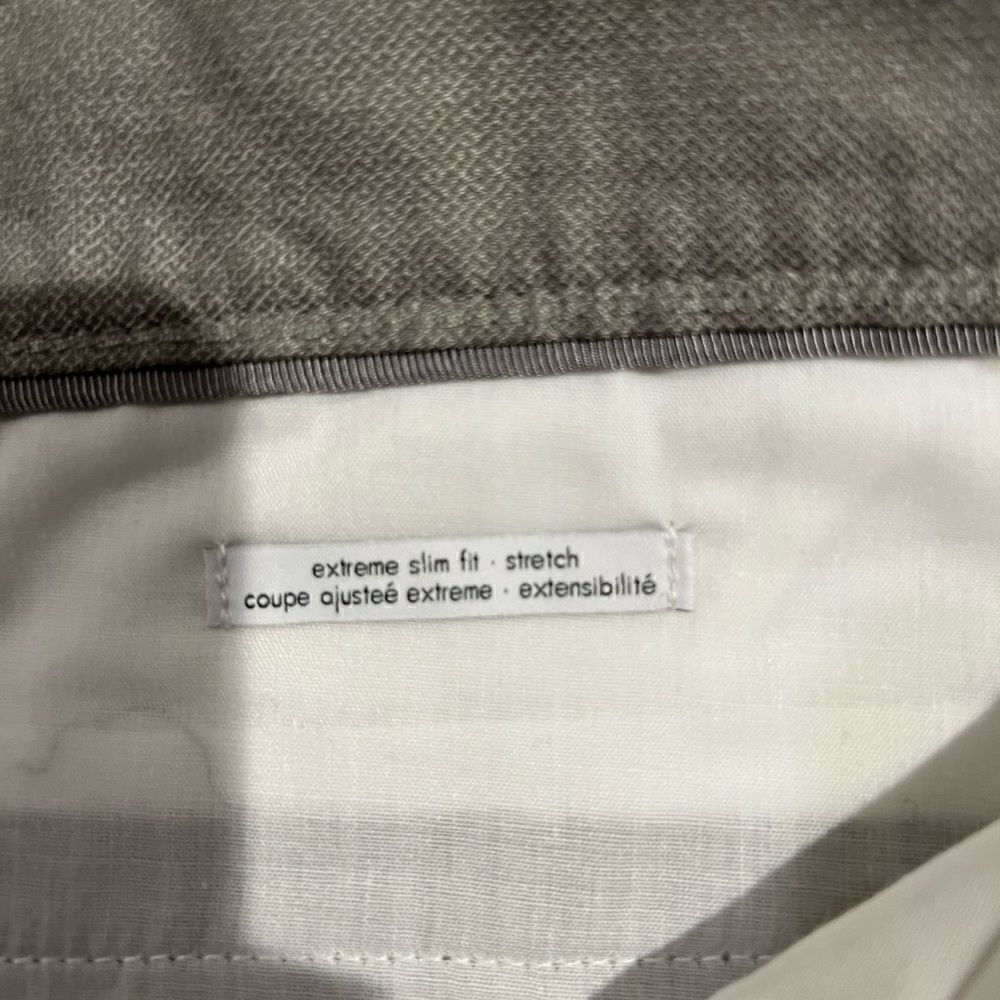 Calvin Klein Mens Extreme Slim Fit Casual Chino Shorts, White/gray - Picture 5 of 6